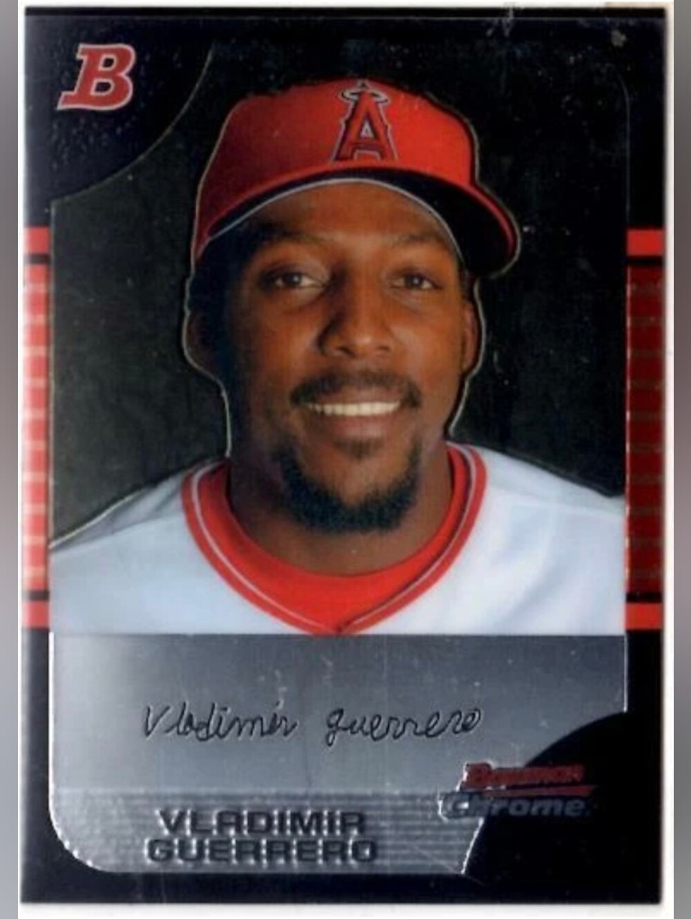 BOWMAN CHROME 2005 MLB BASEBALL SIGNATURE SERIES #120 VLADIMIR GUERRERO ANGELS
